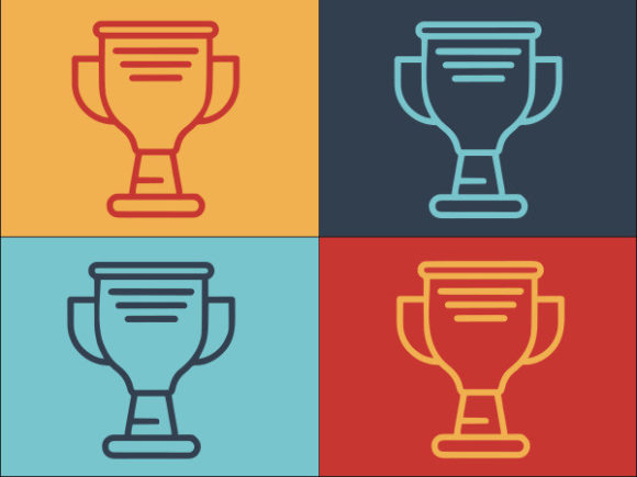 Award Cup Outline Style