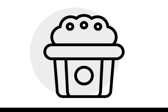 Cafe Line Icon Cup Cake