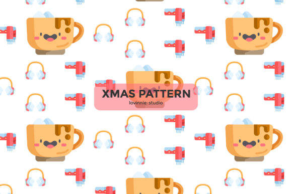 Christmas Pattern Cup Chocolate Hot