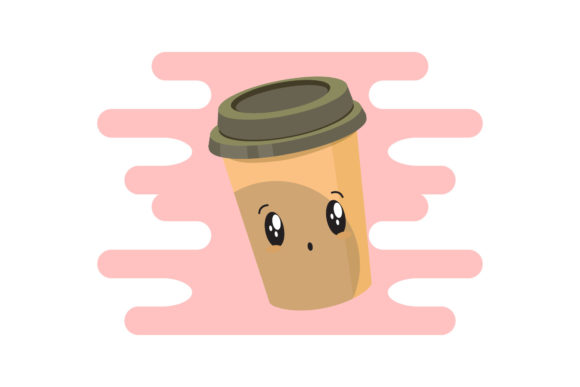 Coffee Cup Cold Kawaii Clipart