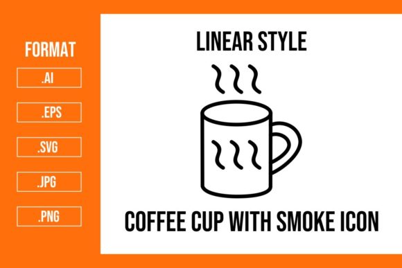 Coffee Cup with Smoke Icons
