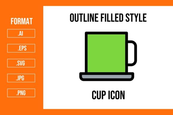 Cup Outline Filled Icon