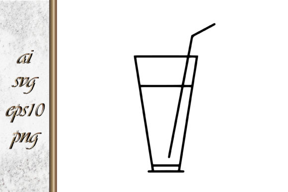 Sketch Glass Juice Cup Cafe Drink Vector
